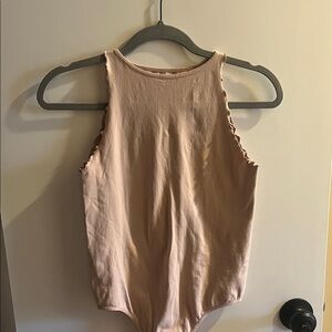 Free People Baby Pink Sleeveless Bodysuit